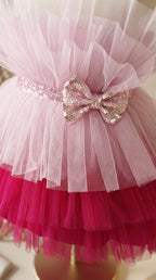 Ombre Pink Layered Party Dress