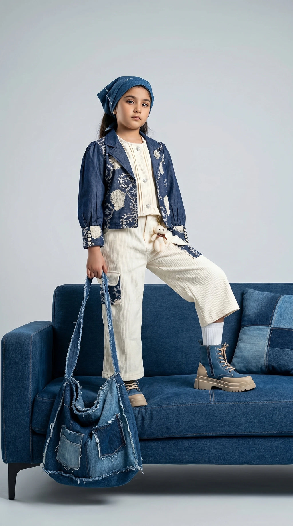 ETHNIA Denim Fusion Co-ord Set