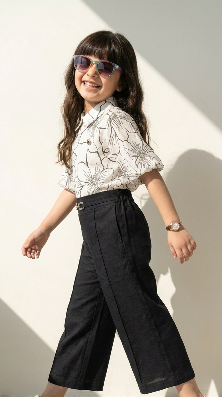 Monochrome Bloom Co-Ord Set