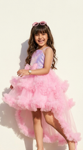 Blush Fairy Sparkle High-Low Party Dress