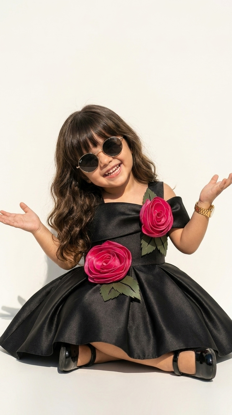 Midnight Rose Elegance Party Dress