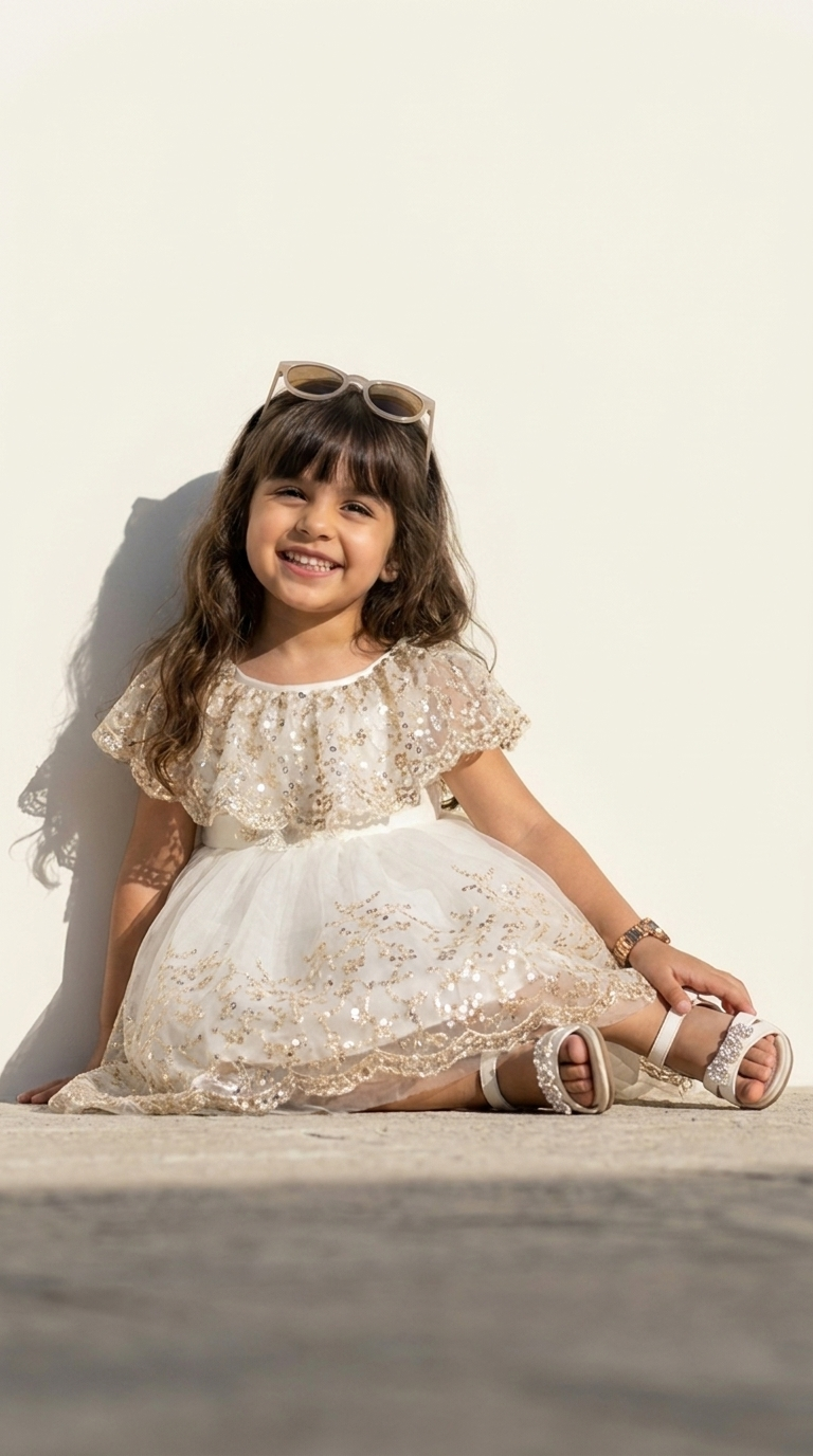 Golden Snowflake Princess Dress