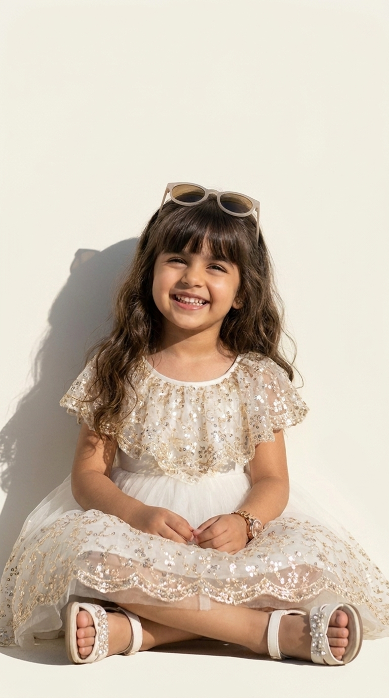 Golden Snowflake Princess Dress