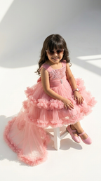 Pink Petal Cascade Princess Dress