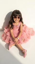 Pink Petal Cascade Princess Dress