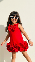 Red Rose Couture Party Dress