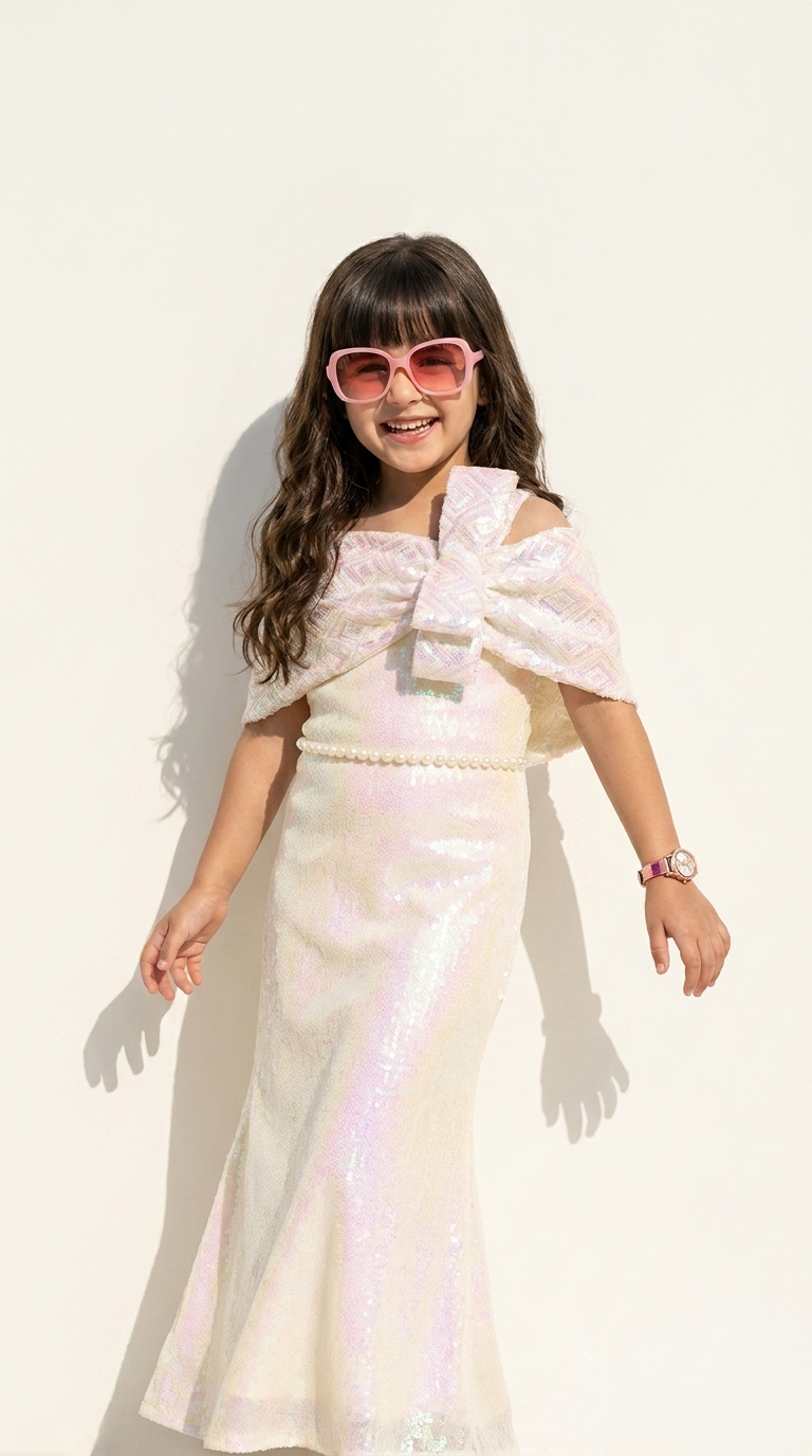 Champagne Glow Sequin Gown