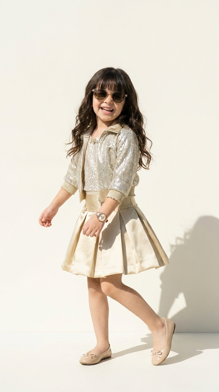 Golden Sparkle Jacket Party Dress