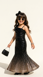Midnight Glam One-Shoulder Sequin Party Gown