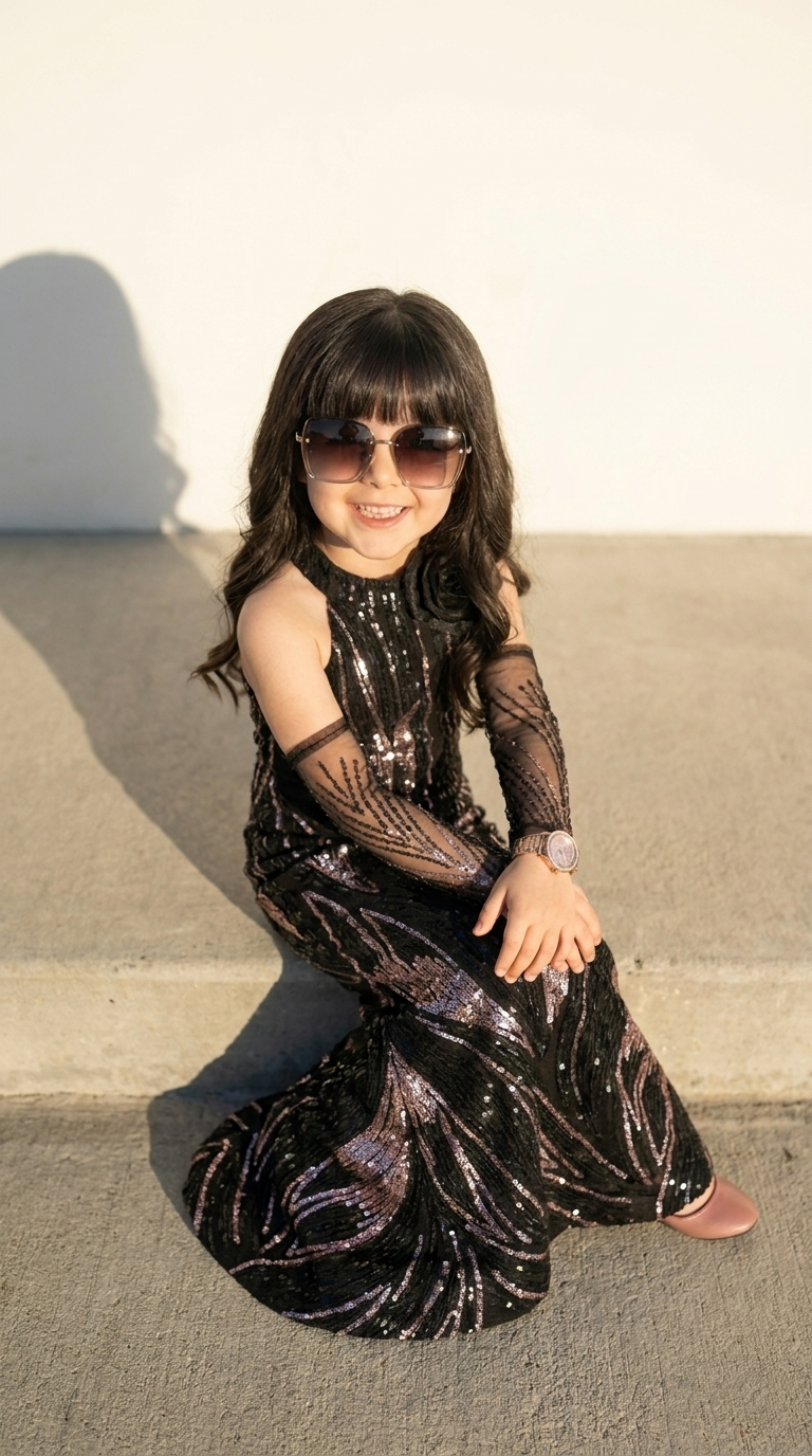 Midnight Rose Sequin Gown