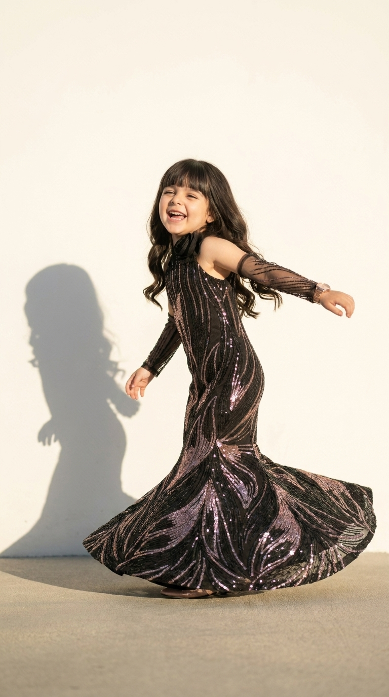 Midnight Rose Sequin Gown