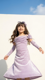 Lavender Velvet Princess Party Gown