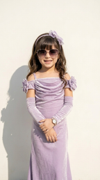 Lavender Velvet Princess Party Gown