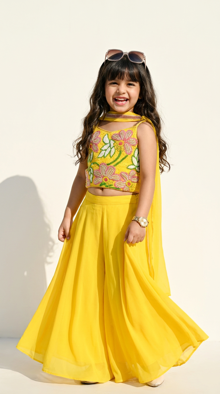 Sunshine Bloom Floral Lehenga Set