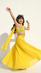 Sunshine Bloom Floral Lehenga Set