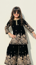 Midnight Noir Embroidered Salwar Suit Set