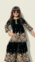 Midnight Noir Embroidered Salwar Suit Set