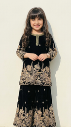 Midnight Noir Embroidered Salwar Suit Set