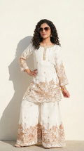 Ivory Bloom Embroidered Salwar Suit Set