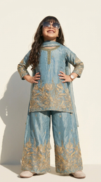 Blue Royale Embroidered Salwar Suit Set