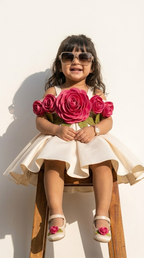 Ivory Rose Garden Party Dress