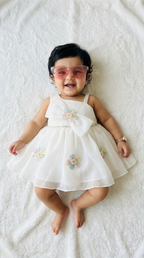 Ivory Pastel Floral Baby Party Dress