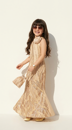 Golden Aura Sequin Gown