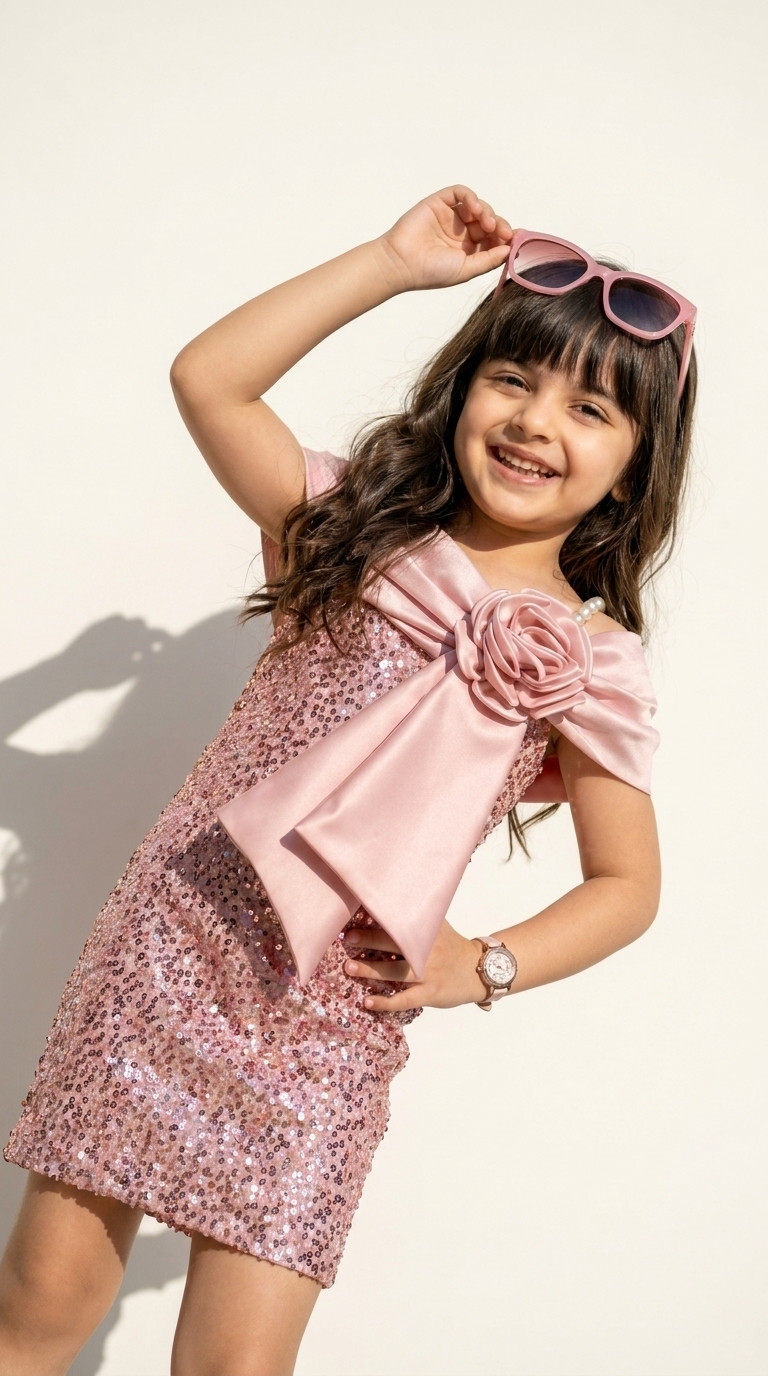 Blush Rosé Sequin Dress
