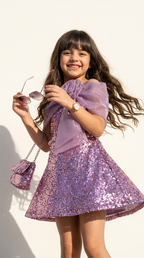 Lavender Bloom Sequin Dress