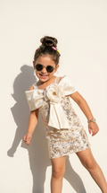 Ivory Bloom Sequin Dress