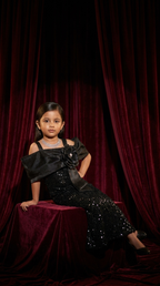 Midnight Noir Bloom Sequin Gown
