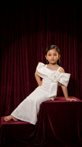 Ivory Éclat Bloom Sequin Gown