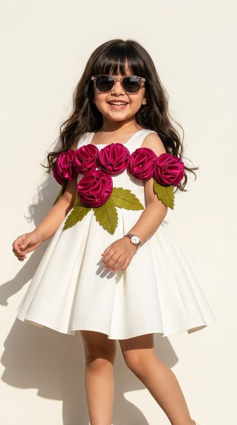 Ivory Rose Designer Party Dress