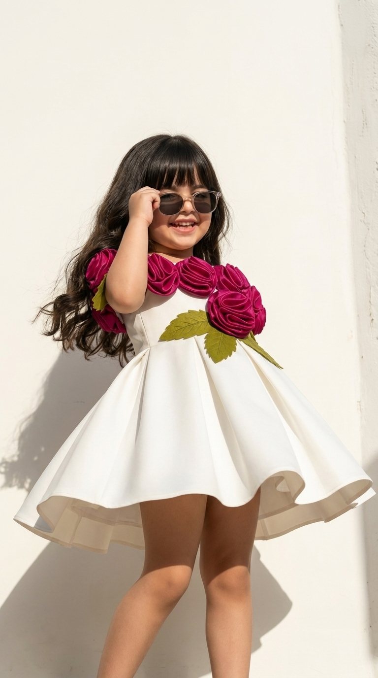 Ivory Rose Designer Party Dress