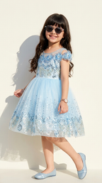 Sky Blossom Princess Party Gown