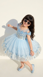 Sky Blossom Princess Party Gown
