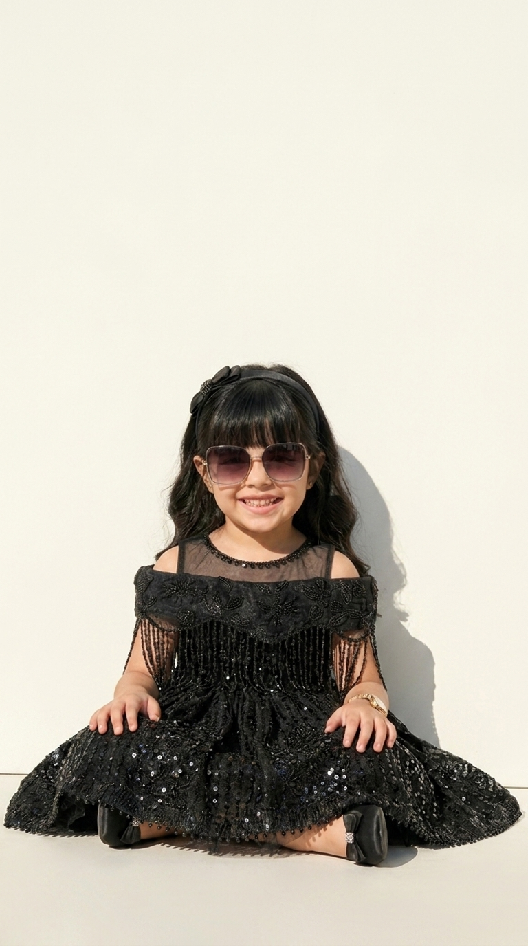 Midnight Glam Tassel Party Gown
