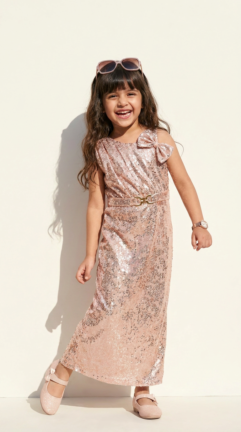 Rose Gold Radiance Sequin Gown
