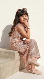 Rose Gold Radiance Sequin Gown