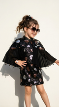 Midnight Stardust Sequin Cape Dress