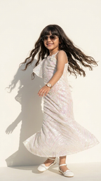 Pearl Prism Sequin One-Shoulder Gown