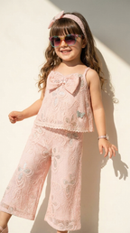 Blush Butterfly Lace Co-ord Set