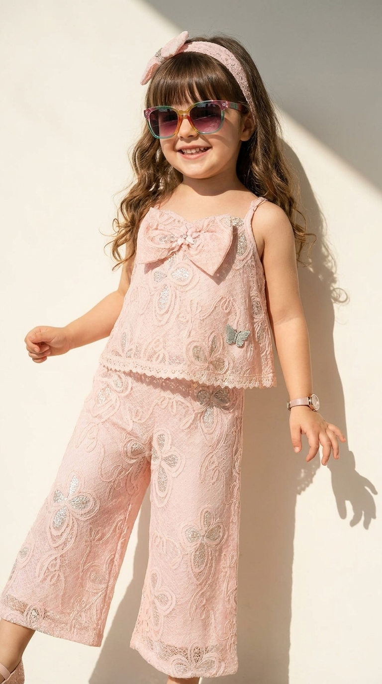 Blush Butterfly Lace Co-ord Set