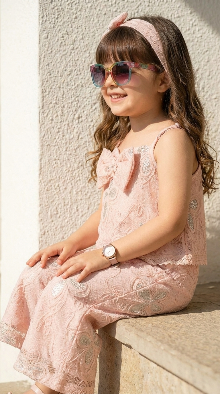 Blush Butterfly Lace Co-ord Set