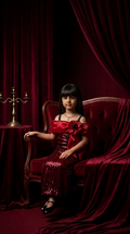 Ruby Royale Sequin Party Gown