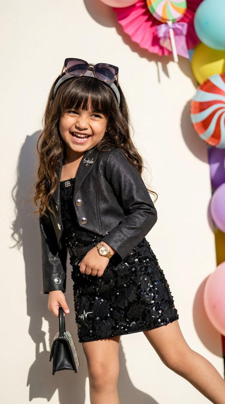 Midnight Sparkle Jacket Party Dress Set