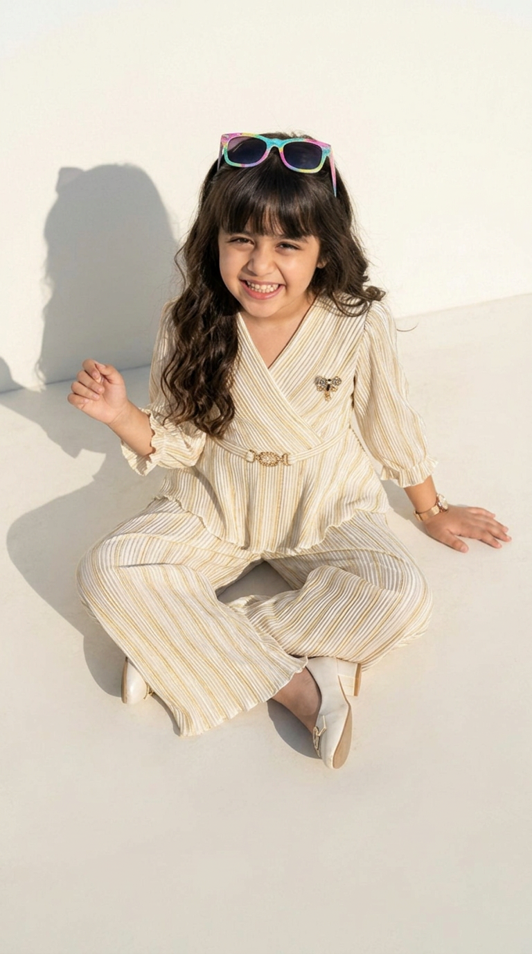 Ivory Grace Pleated Co-Ord Set