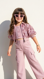 Blush Sparkle Cargo Co-Ord Set