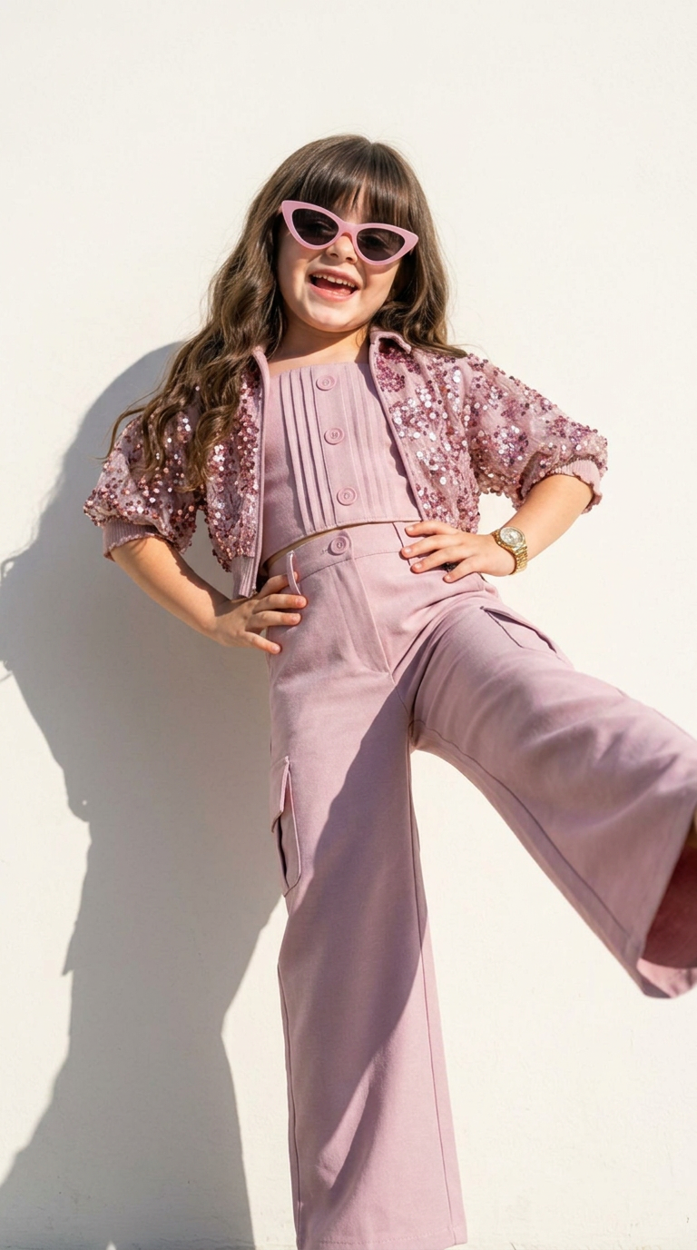 Blush Sparkle Cargo Co-Ord Set