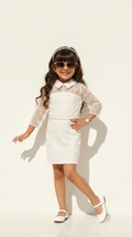 Pearl Elegance Lace Party Dress